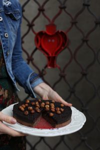 vegánska nugátová tortička